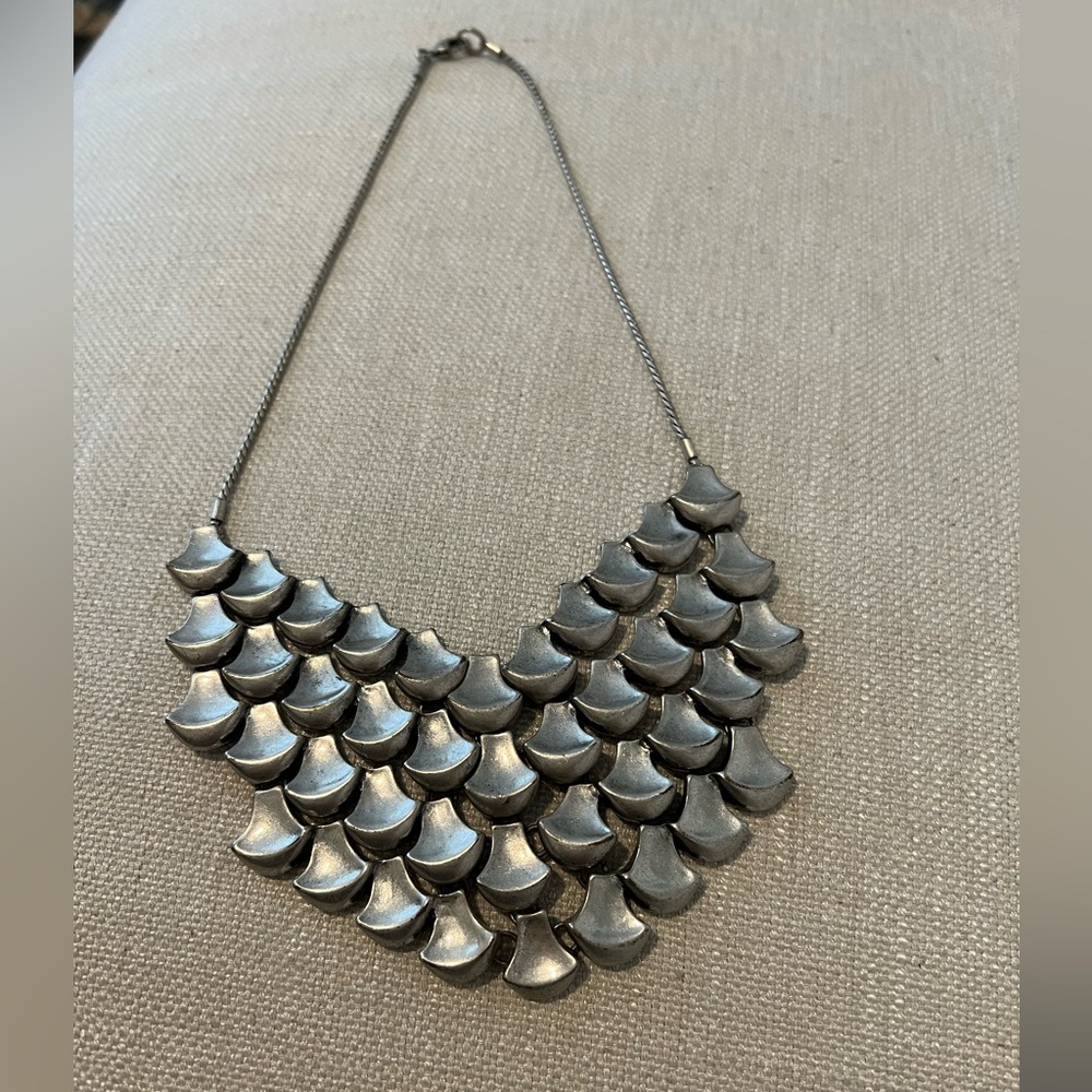 LF boho silver festival necklace
